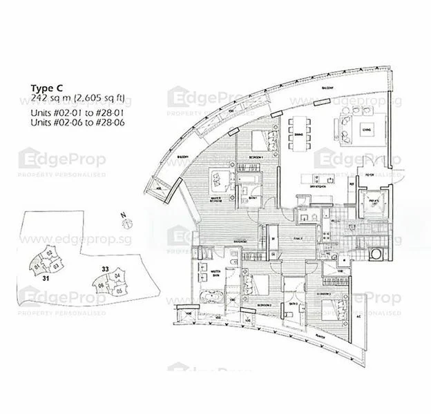 4 Bed Condo for Sale in  St Thomas Suites - Image 12
