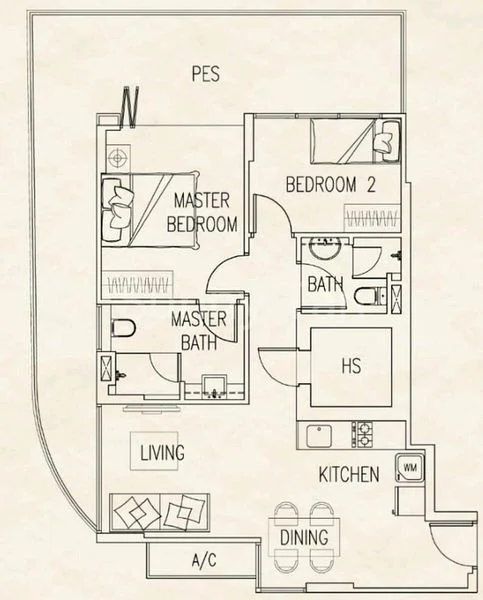 2 Bed Condo for Rent in  Naung Residence - Image 20