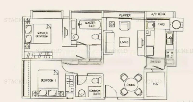 2 Bed Apartment (Condo) for Sale in  Treasure Mansions - Image 7