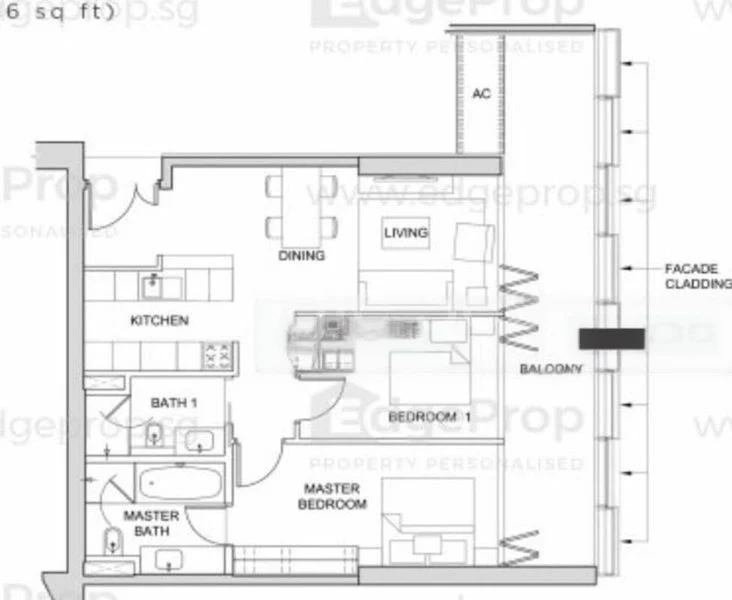 2 Bed Condo for Rent in  South Beach Residences - Image 8