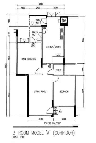 3 Room (3A) HDB for Rent in  271 Tampines Street 21 - Image 17