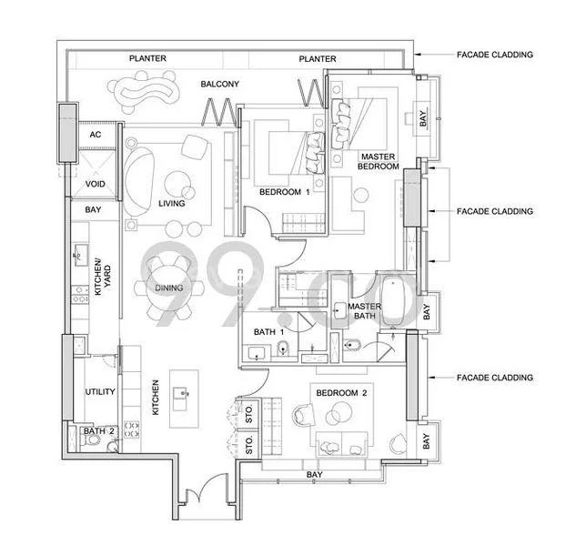 3 Bed Apartment (Condo) for Sale in  South Beach Residences - Image 9