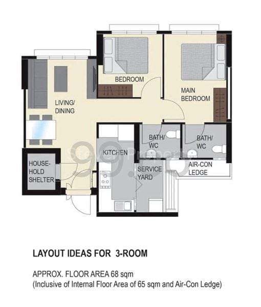 3 Room (3A) HDB for Rent in  222A Sumang Lane - Image 6