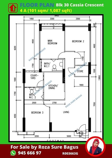 4 Room (4A) HDB for Sale in  30 Cassia Crescent - Image 12