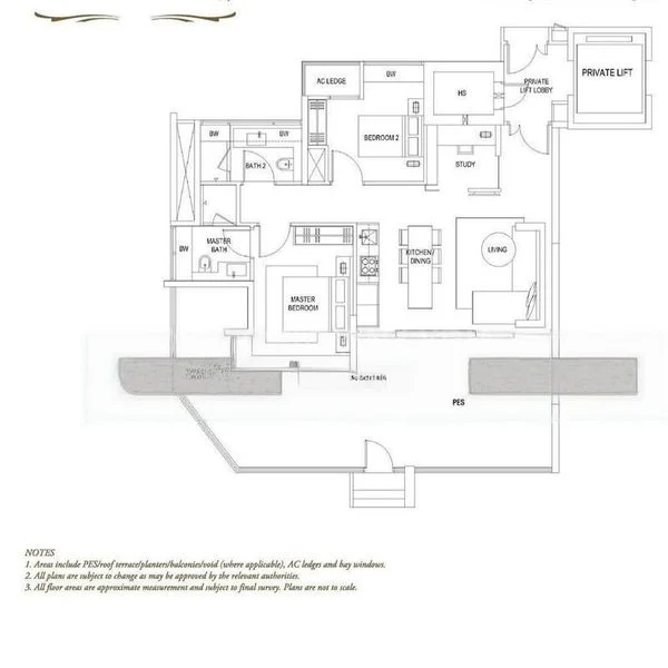 2+1 Bed Condo for Rent in  The Laurels - Image 11