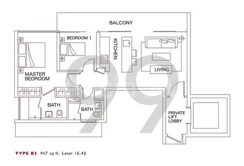 2 Bed Apartment (Condo) for Sale in  Scotts Square - Image 17