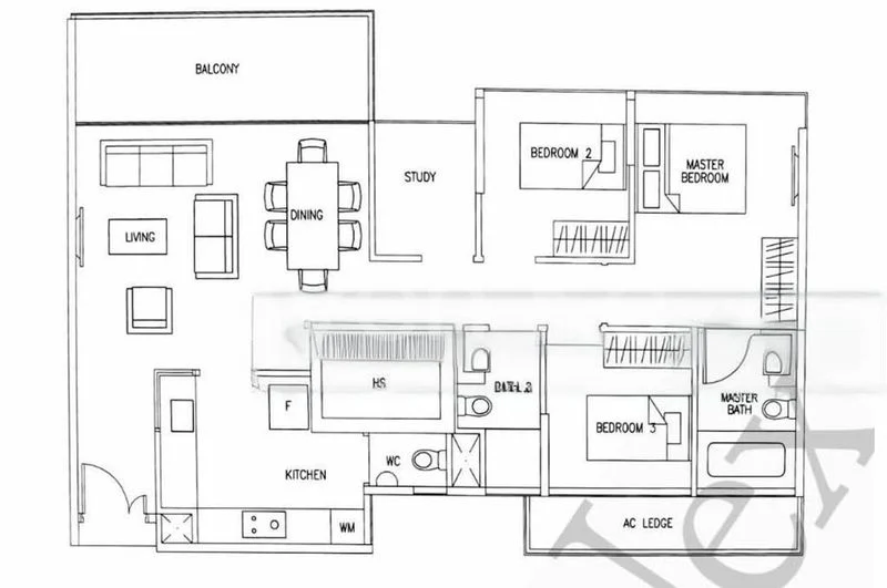 3 Bed Executive Condo for Rent in  Austville Residences - Image 3