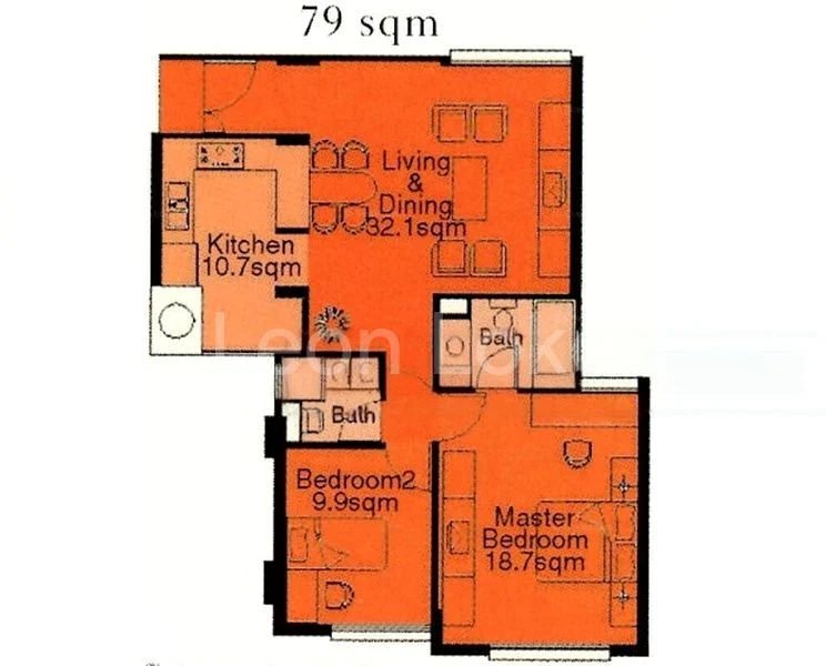 2 Bed Condo for Rent in  Azalea Park Condominium - Image 8