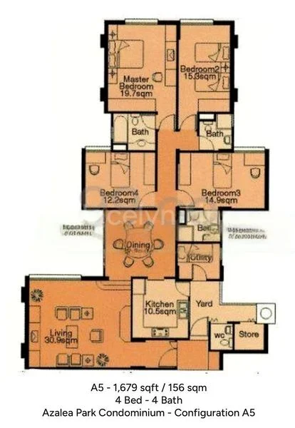 4 Bed Condo for Sale in  Azalea Park Condominium - Image 18