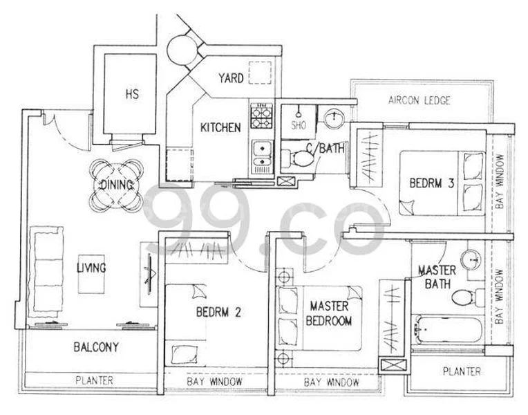 3 Bed Apartment (Condo) for Rent in  The Ariel - Image 14