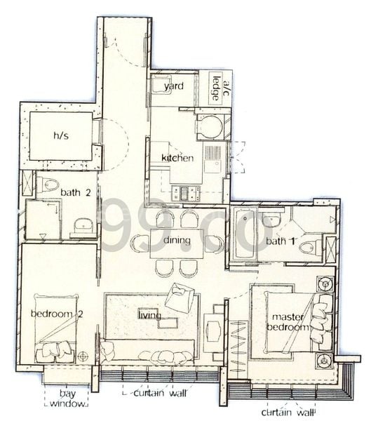 1+1 Bed Apartment (Condo) for Rent in  Mandale Heights - Image 8