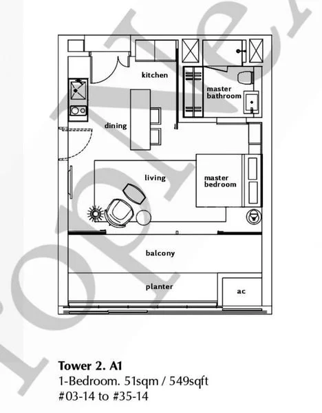 1 Bed (Condo) for Sale in  OUE Twin Peaks - Image 8