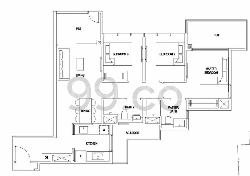 3 Bed Apartment (Condo) for Sale in  The Florence Residences - Image 10