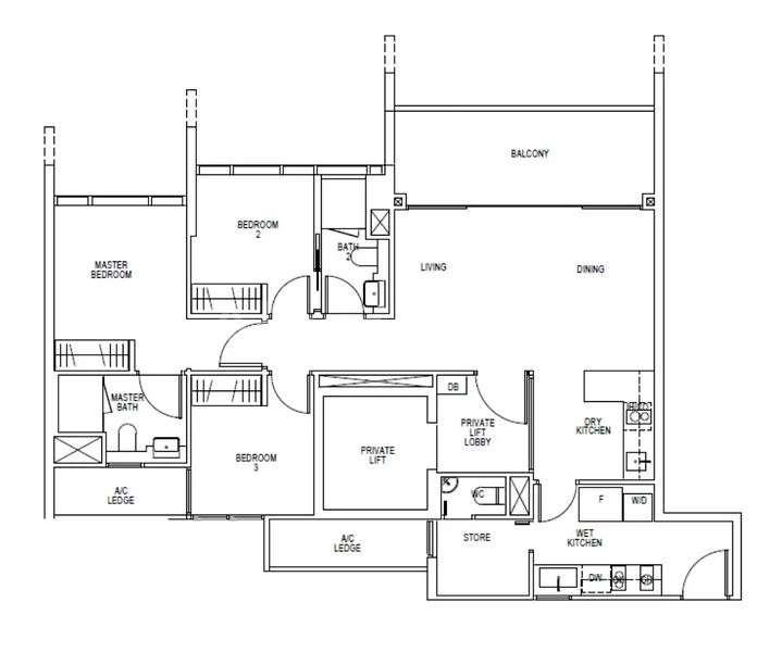 3 Bed Apartment (Condo) for Sale in  Pullman Residences Newton - Image 8