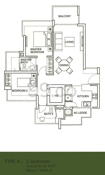 2 Bed Condo for Rent in  Oasis Garden - Image 8