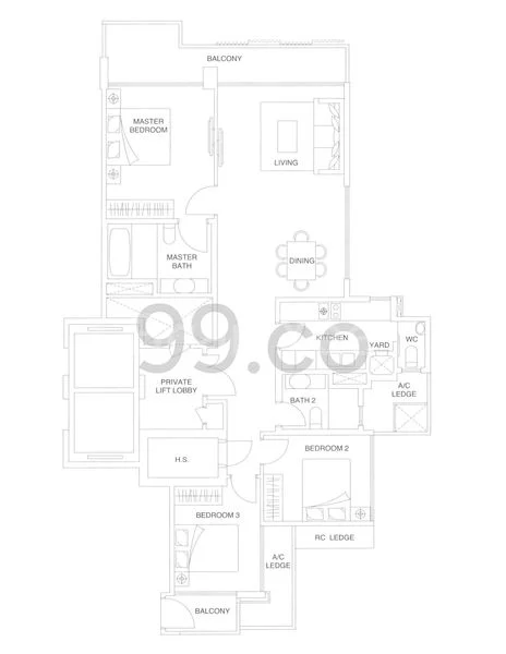 3 Bed Condo for Rent in  Thomson Grand - Image 14