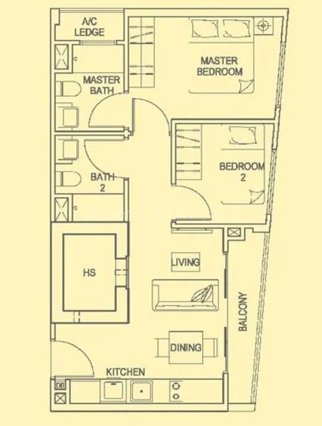 2 Bed Apartment (Condo) for Rent in  Le Regal - Image 7